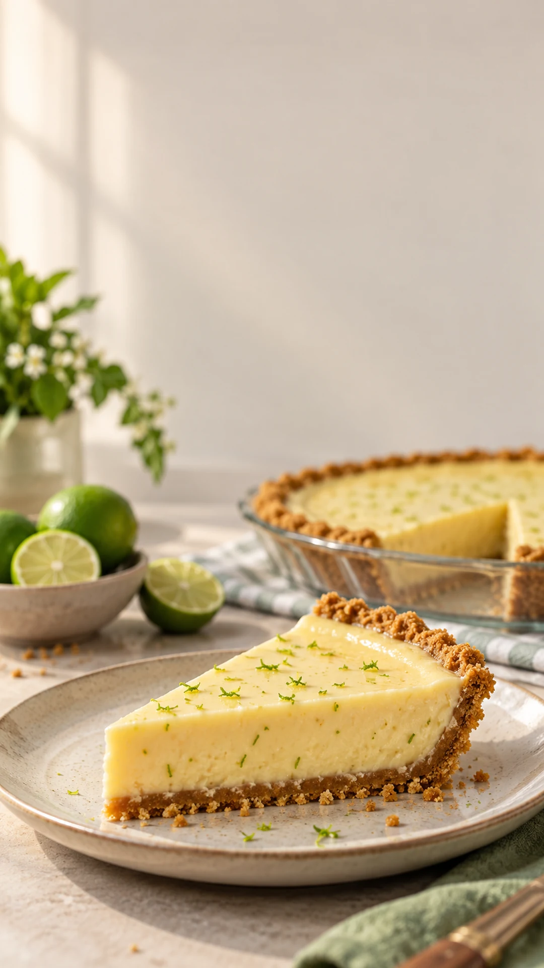 Finished tangy key lime pie for the story opening