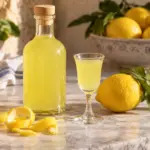 Limoncello with bright lemon peel aroma